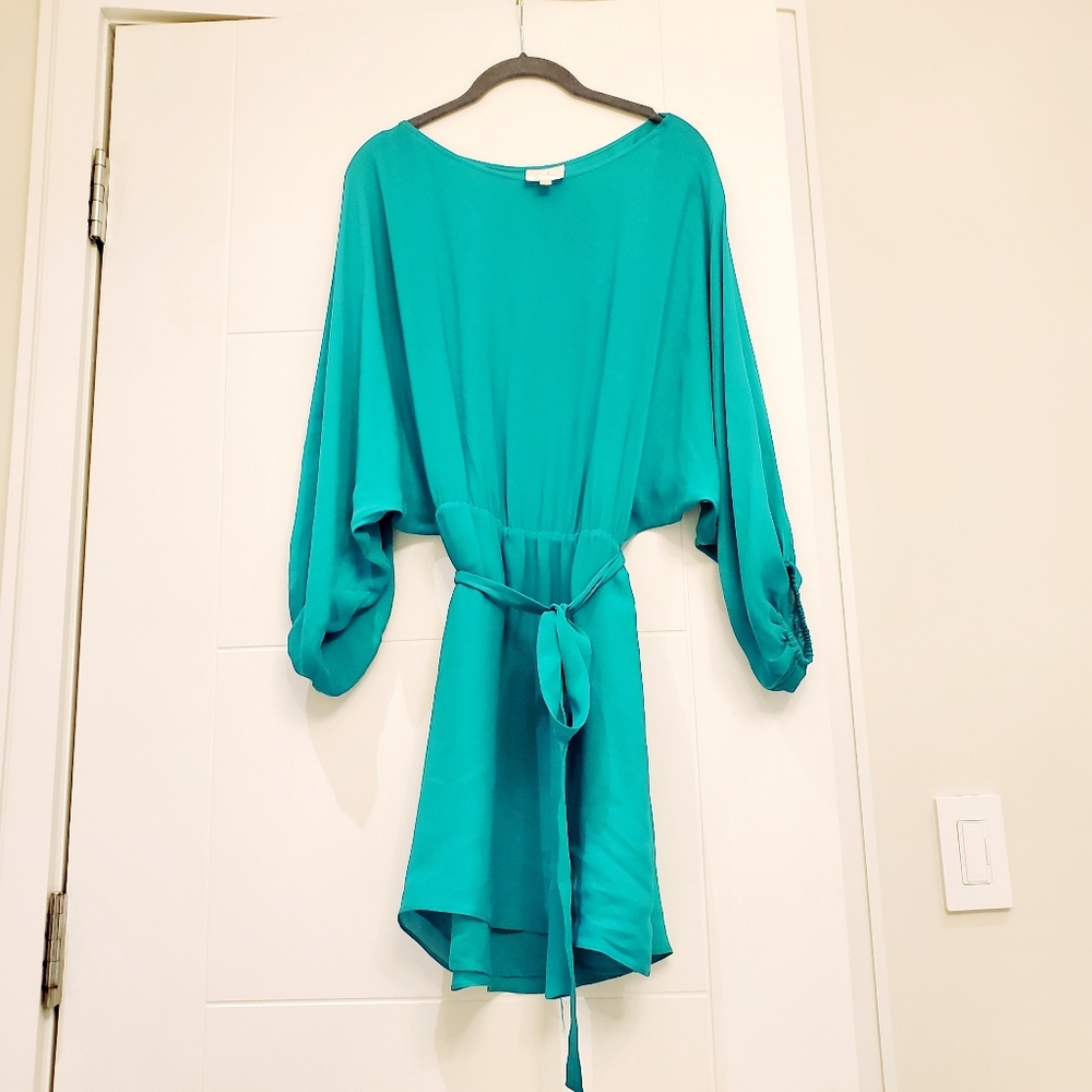 Parker Emerald Green Silk Dress Size XS